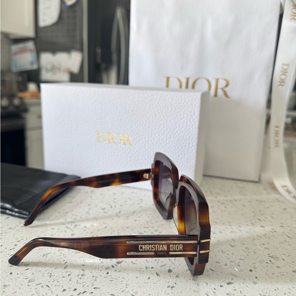 Dior Brown Oversized Glasses with Tortoiseshell Frame